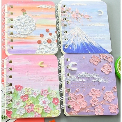 Combo 4 Số tay mini note book dễ thương size A7 W19 160 trang tiện dụng ( Màu ngẫu nhiên )