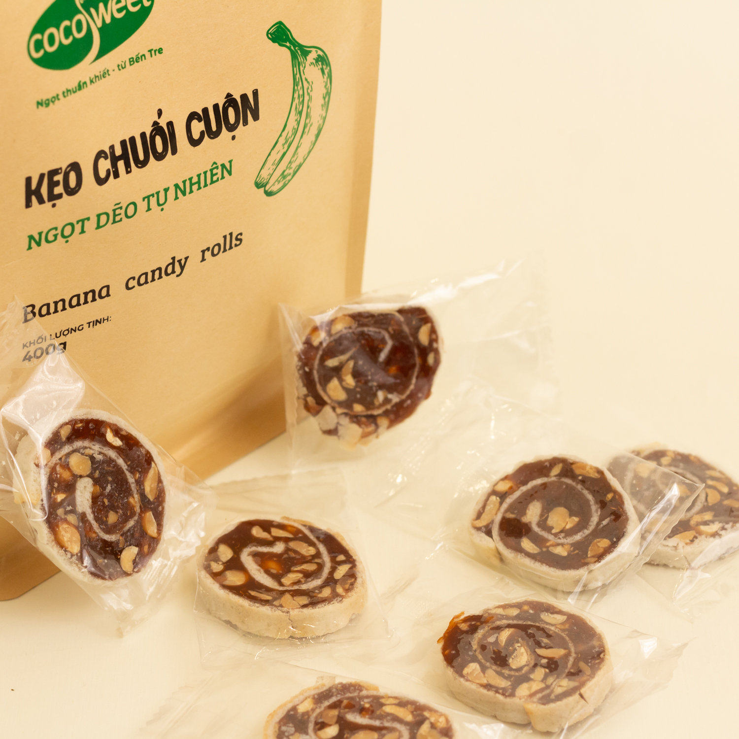 Kẹo chuối cuộn (400g)