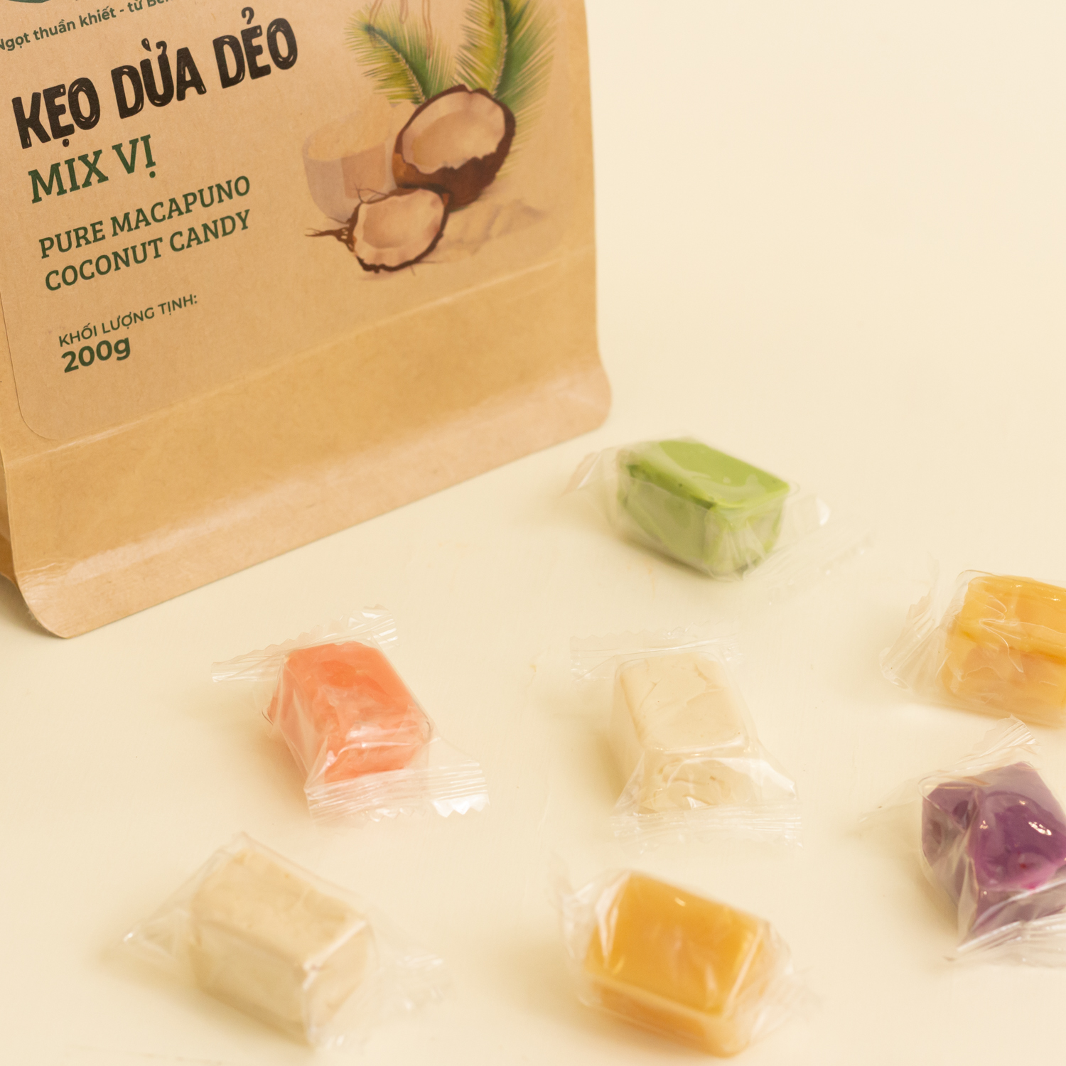 Kẹo dừa dẻo mix vị (200g)