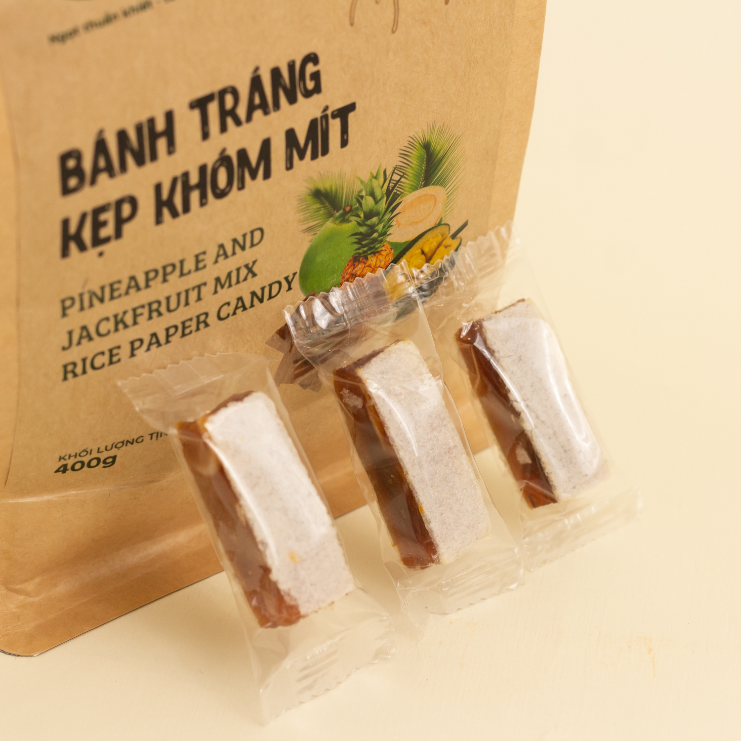 Bánh tráng kẹp khóm mít (400g)