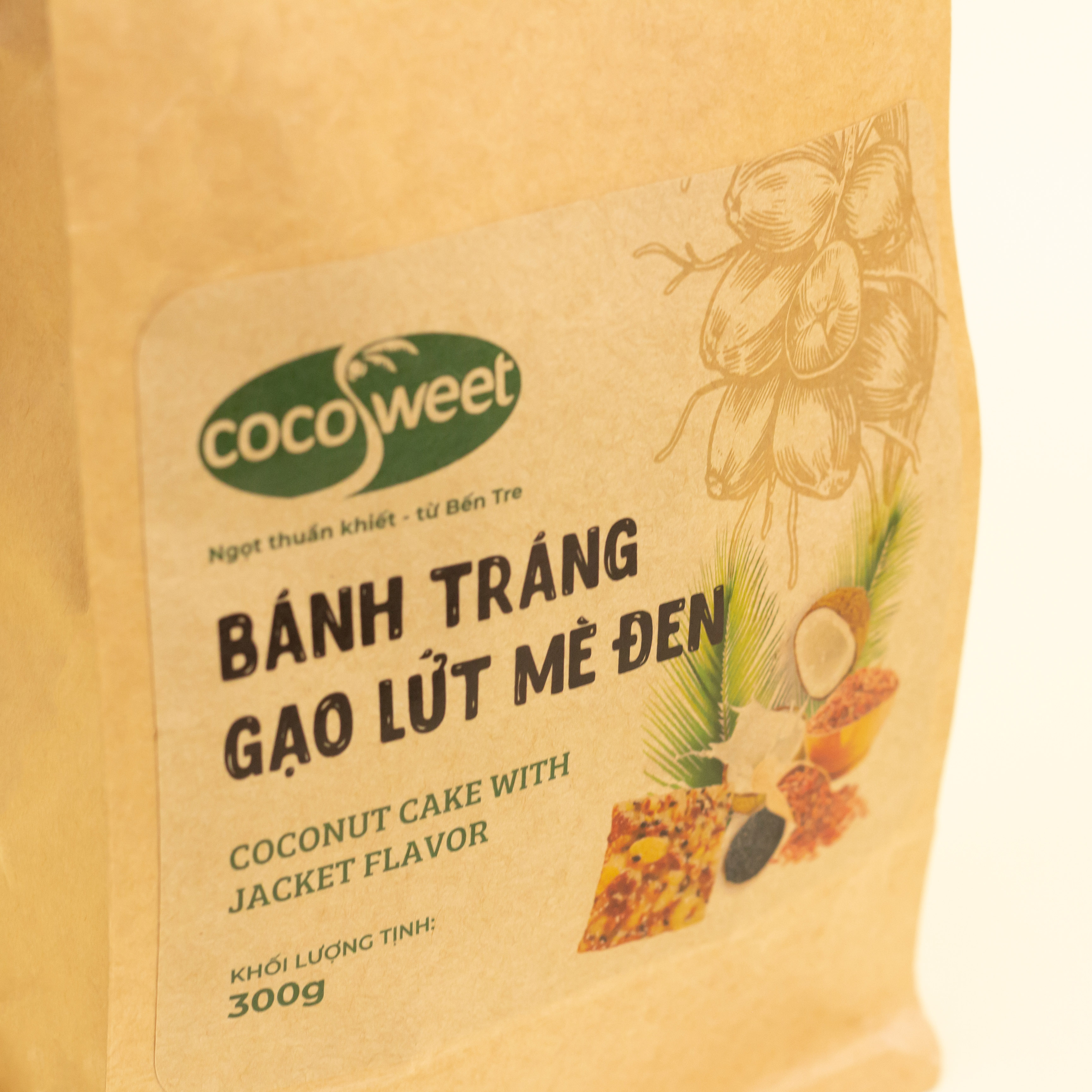 Bánh tráng gạo lứt mè đen (300g)