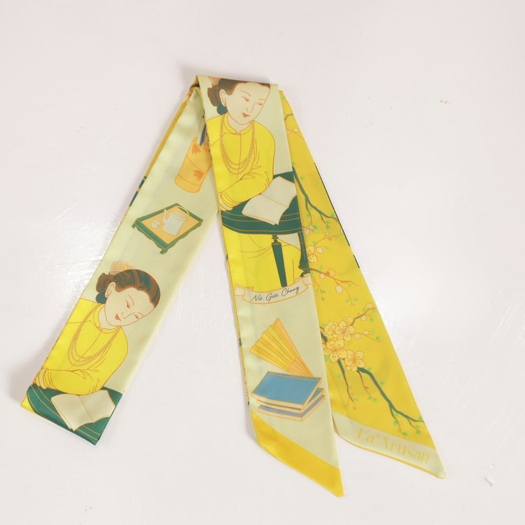 Khăn twilly nữ sĩ Sương Nguyệt Anh (6x130cm)