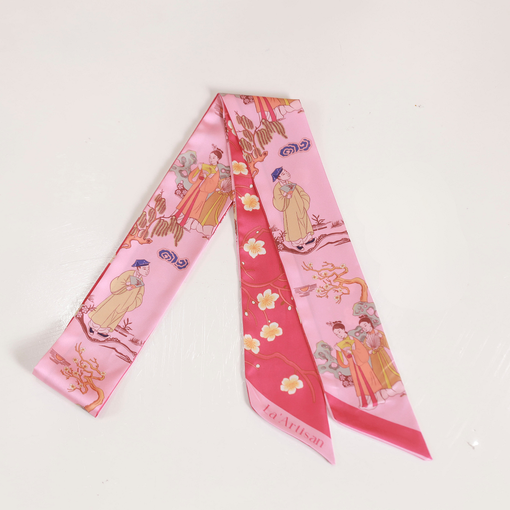 Khăn twilly hương sắc Truyện Kiều (6x130cm)
