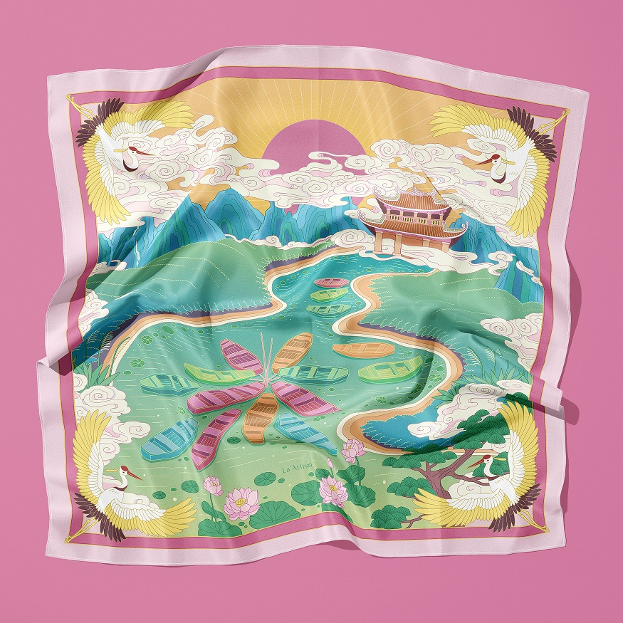 Khăn Tràng An (60x60cm)