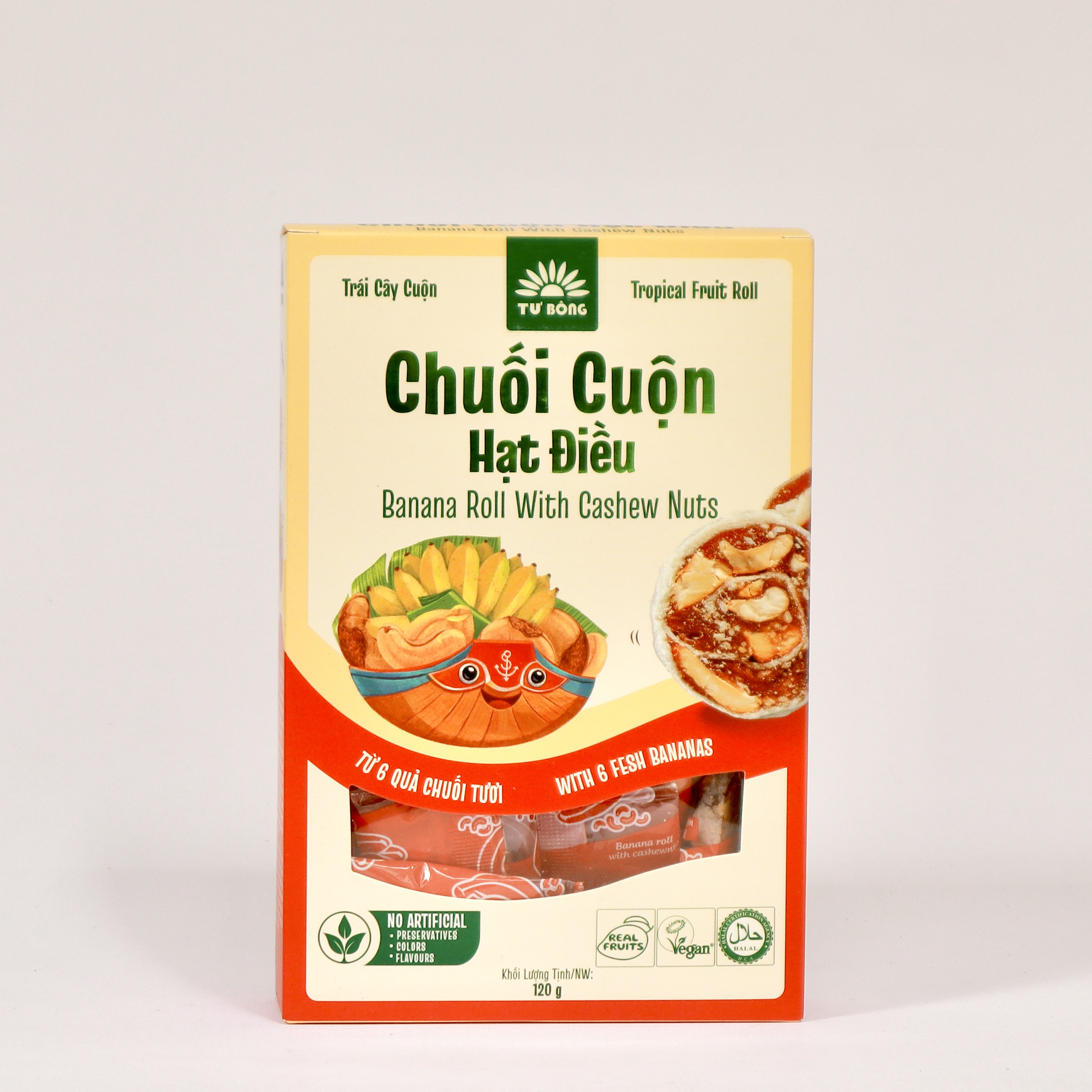Chuối cuộn hạt điều 120g