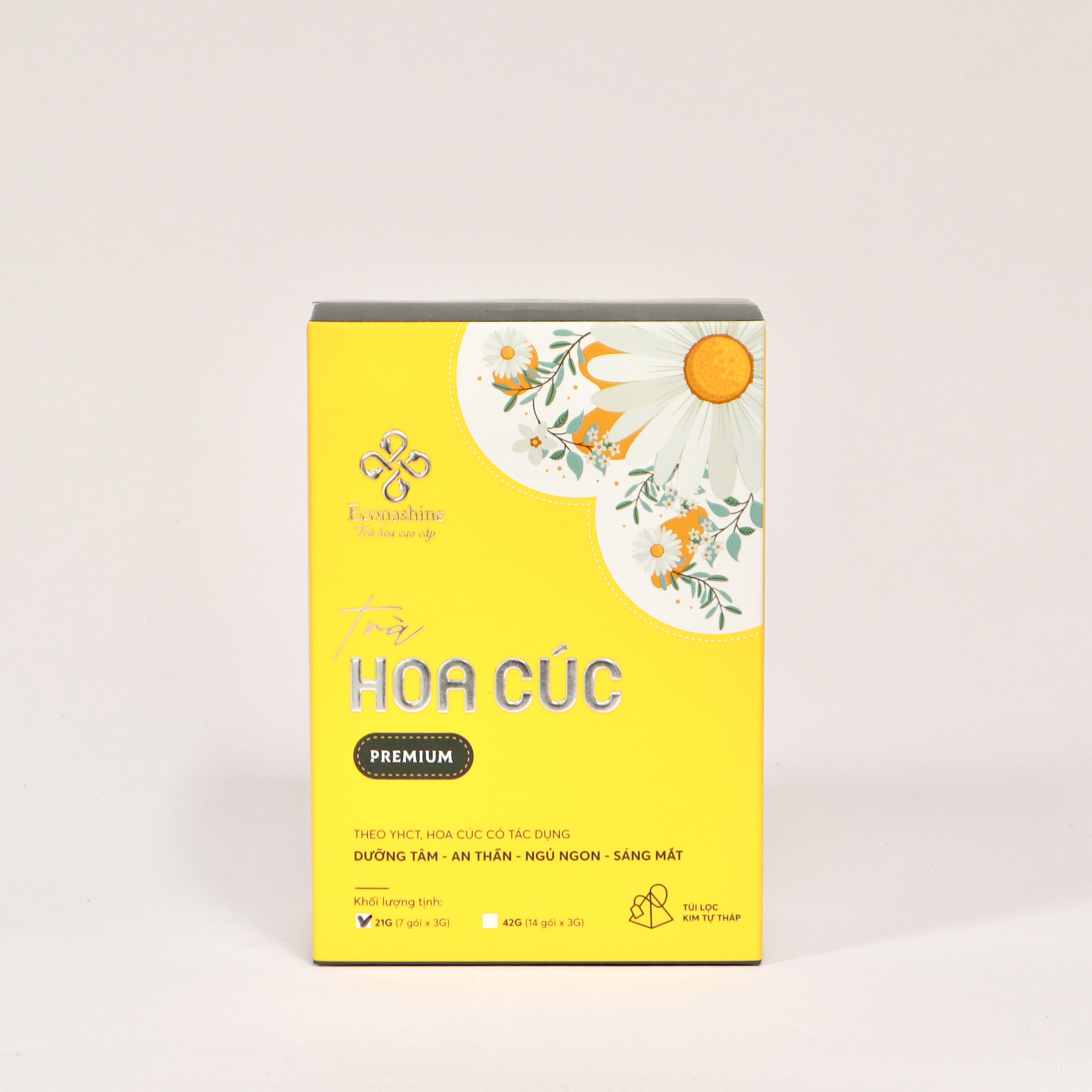 Trà hoa cúc Premium - Trà túi lọc pyramid cao cấp