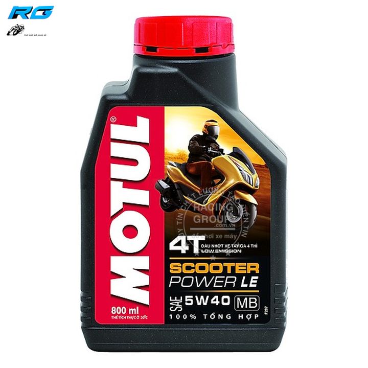 Nhớt máy Motul Scooter Power Le 5W40 0.8L - nhớt Pháp dùng cho xe ga