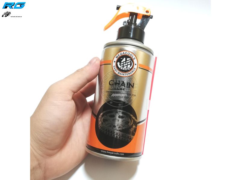 Chai dưỡng sên MegaCools Chainlube chính hãng 300ml, vòi xịt tiện lợi