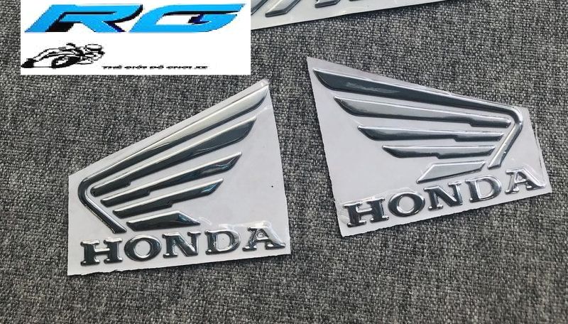 Xả Hàng Tem Chữ Honda Và Logo Cánh Chim 1 Cặp - Trắng