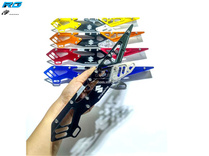 Cacte chắn xích sên nhôm CNC Raider đen