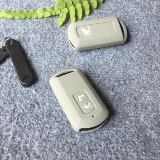 Bọc khóa Smartkey cao su xe Honda loại 2 nút bấm màu xám