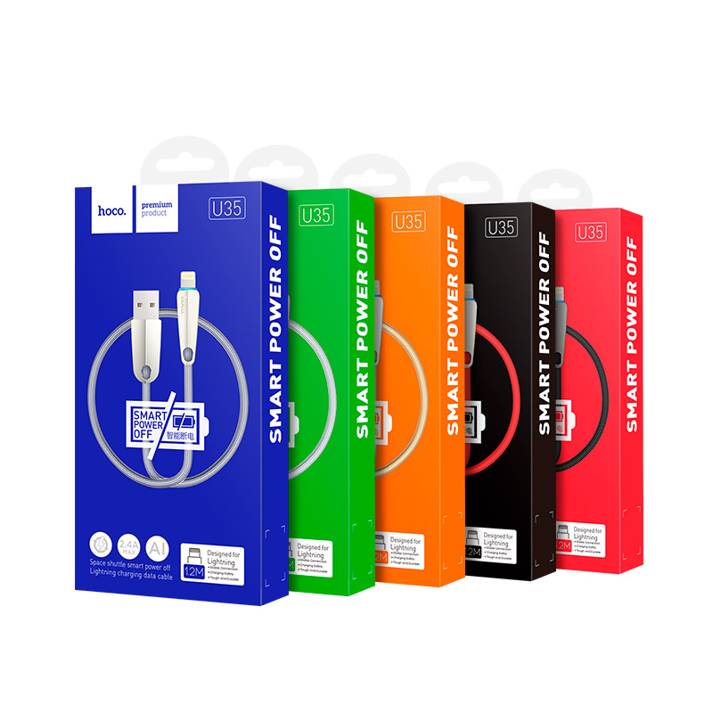 CÁP SẠC TỰ NGẮT U35 lightning - 1m - Đen