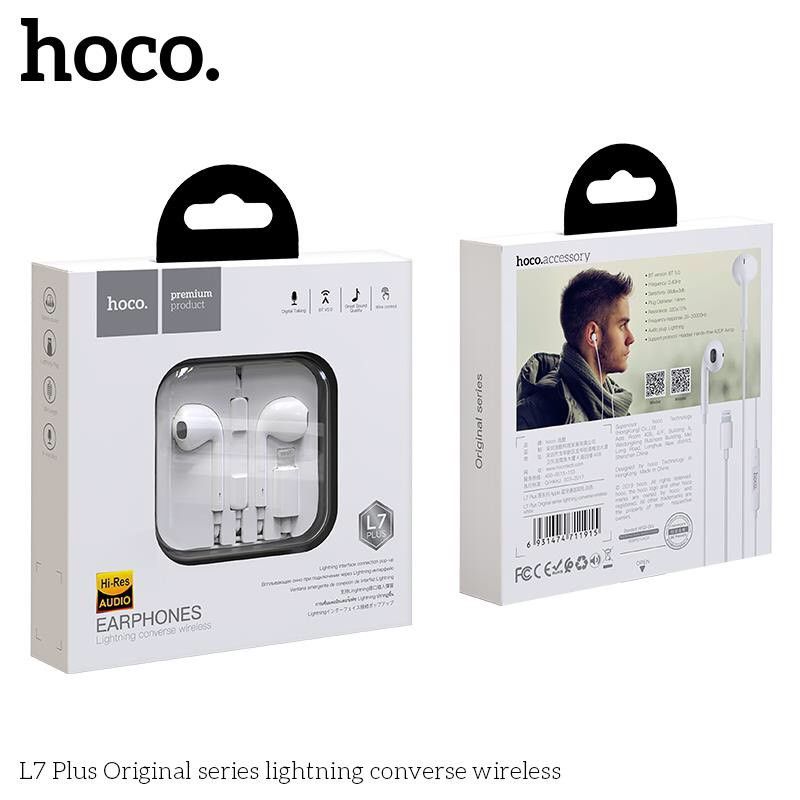 TAI NGHE DÂY HOCO L7 PLUS CHÂN CẮM LIGHTING CHO IPHONE 7,8,X,11