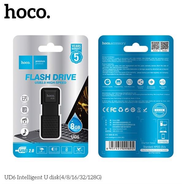 USB 2.0 NHỰA ABS 8GB HOCO UD6 BH 5 NĂM