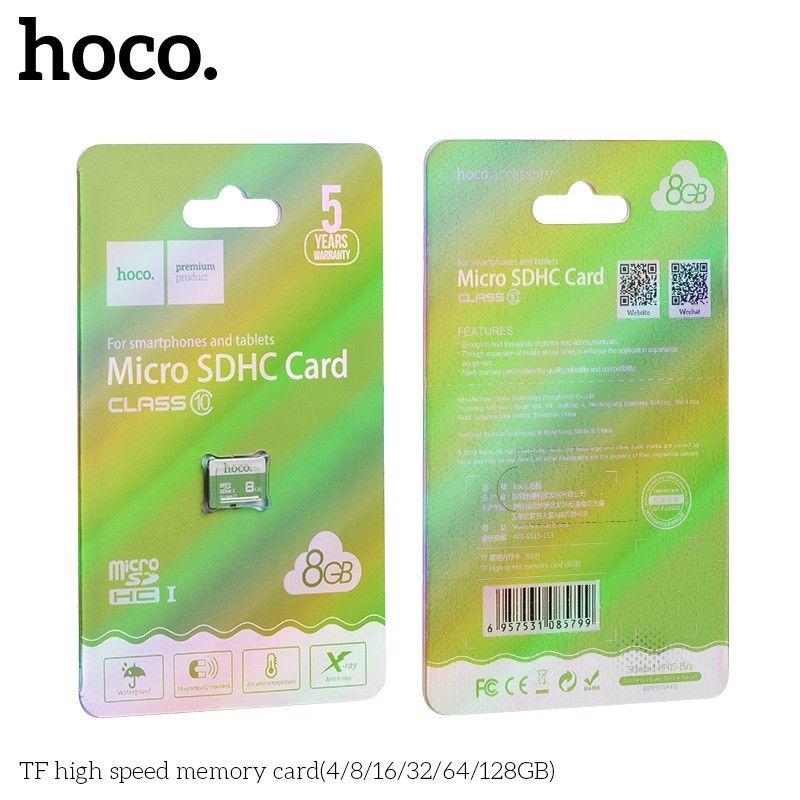 THẺ NHỚ MICRO SD CLASS 10 HOCO 8GB - ĐỦ DUNG LƯỢNG BH 5 NĂM