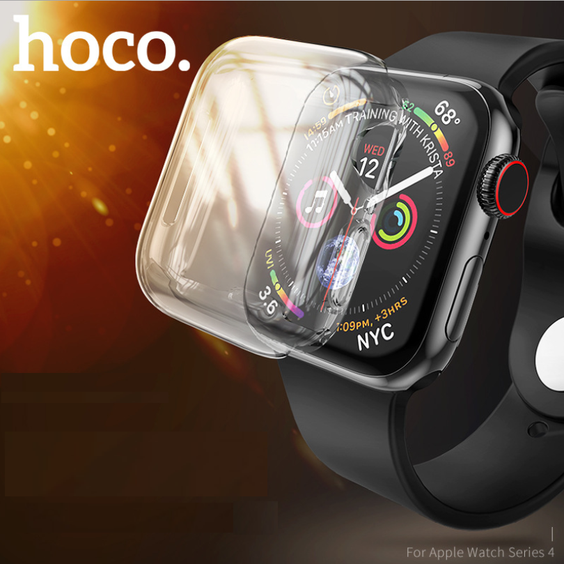 Case Ốp Dẻo Silicon Dành Cho Apple Watch Series 4 (Chống Va Đập Trầy Xước, Chống Bụi, Bảo Vệ Viền Và Mặt Đồng Hồ)