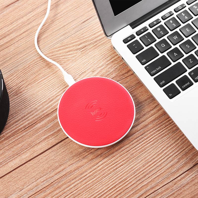 Đế Sạc Không Dây Hoco CW14 - Hàng Chính Hãng - Đỏ