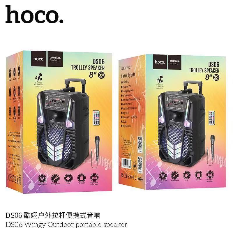 Loa thùng kẹo kéo HOCO DS06 Tặng kèm micro chính hãng BH 12 Tháng