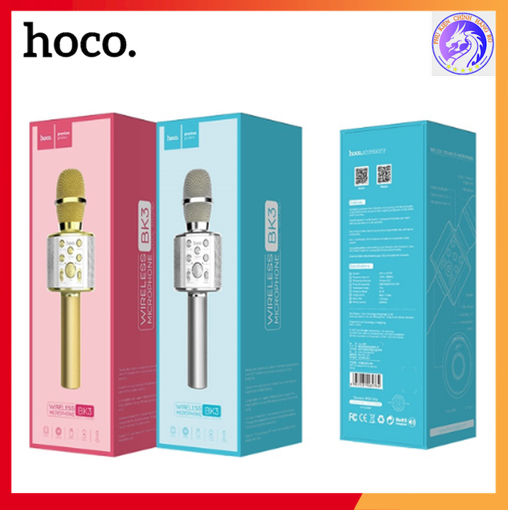 MIC KHÔNG DÂY BLUETOTH V4.2 HOCO BK3 - Màu bạc