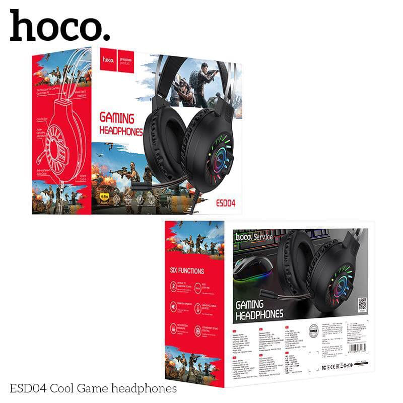 tai nghe chụp tai dành cho game thủ Hoco ESD04