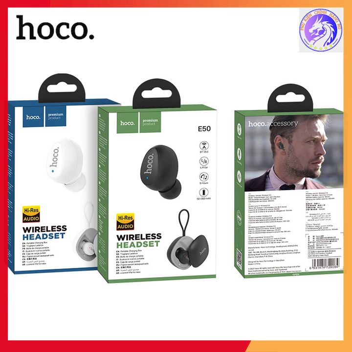 Tai nghe bluetooth 1 bên V5.0 có mic Hoco E50 wise mini