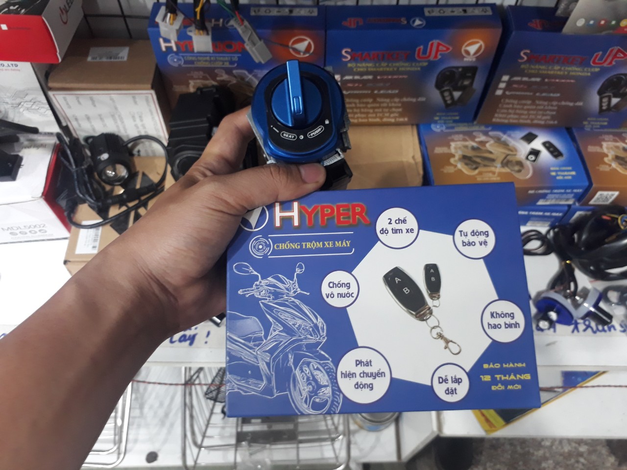 FULL BỘ Ổ KHÓA SMARTKEY CHỐNG TRỘM CHO XE WINNER, WAVE, FUTURE... CHÍNH HÃNG MVS BẢO HÀNH 12 THÁNG