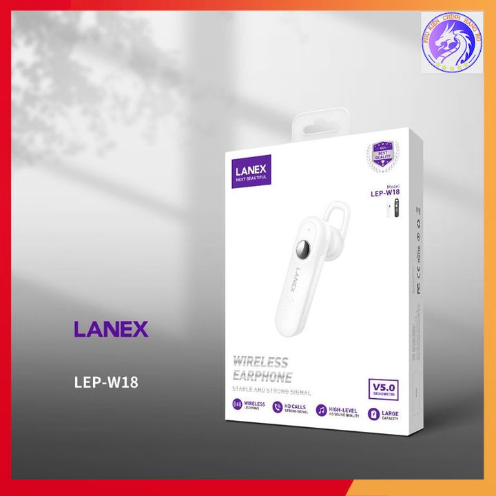 Tai Nghe Bluetooth 1 Bên V5.0 Có Mic Lanex LEP - W18