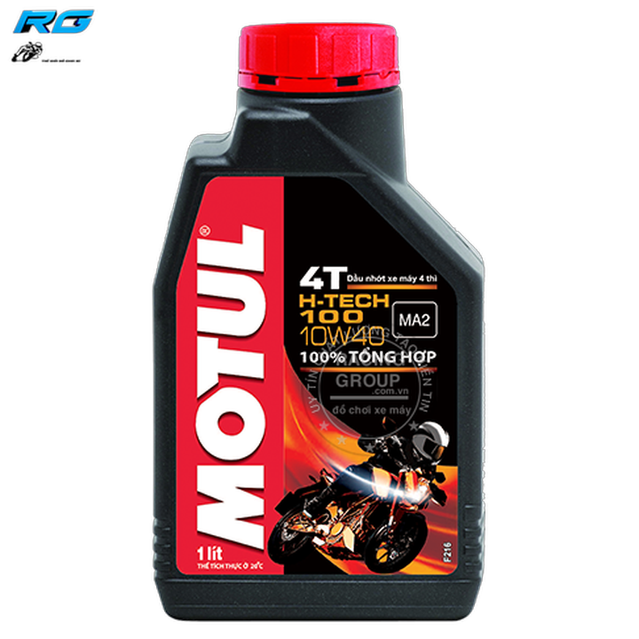 NHỚT MOTO XE CÔN TAY MOTUL H-TECH 100 10W40 DUNG TÍCH 1L 100% TỔNG HỢP CHÍNH HÃNG