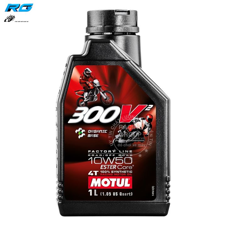 Nhớt Máy Motul 300V² Factory Line Road 4T 10W50 1L - Nhớt Chính Hãng Cho Xe Số Tay Côn, Xe Phân Khối Lớn