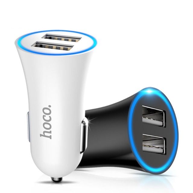 CÓC SẠC NHANH XE HƠI 2 CỔNG USB 2.1A HOCO Z1