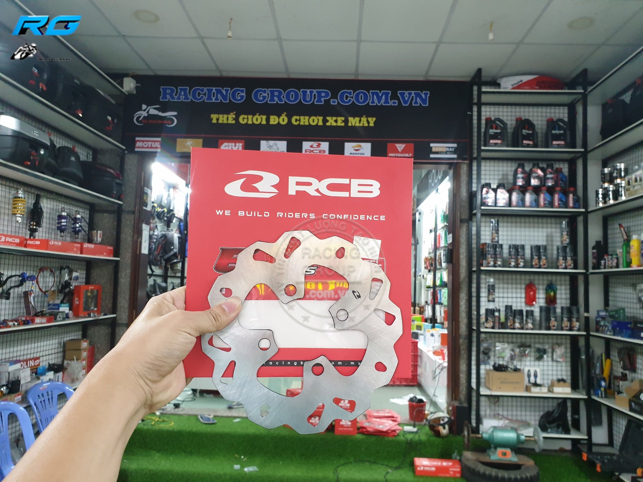 Đĩa Thắng Trước Vario, Click RCB ( Chính Hãng) 190mm 4 lỗ ốc cho xe Vario, Click đời cũ hoặc Vario, click đời mới 125CC