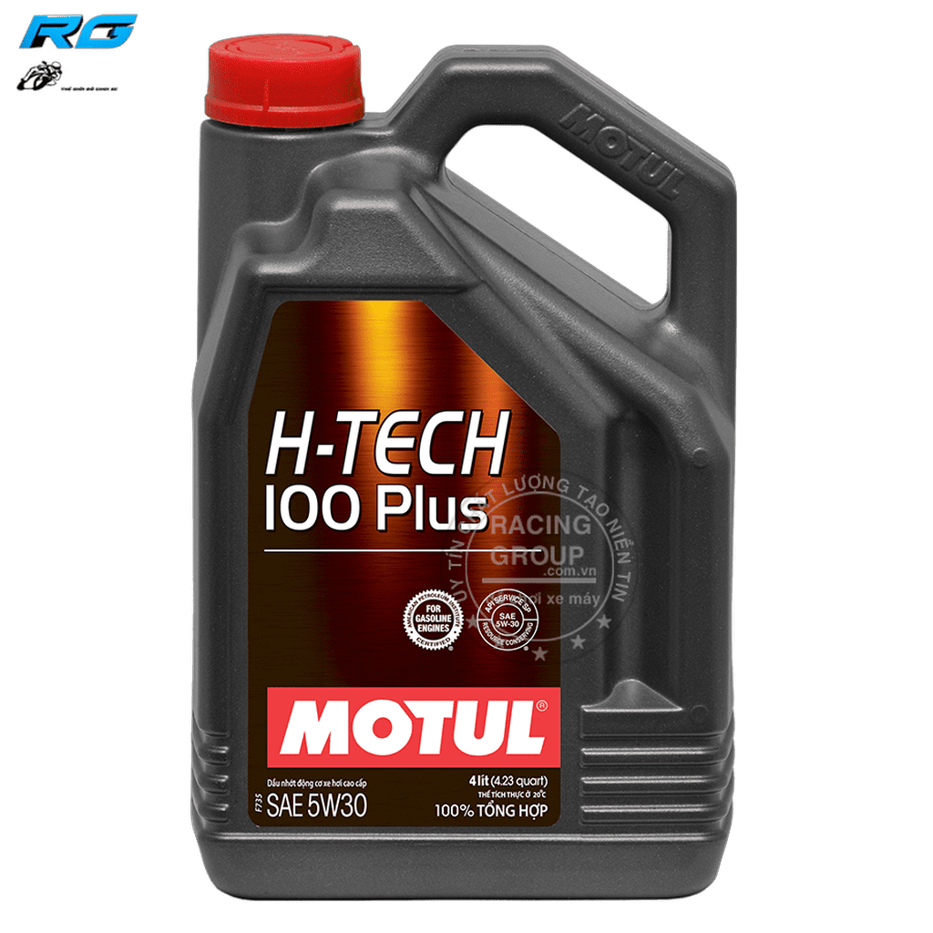 Nhớt Xe Hơi Motul H-Tech 100 Plus 5W30 Bình 4 Lít - Hàng Chính Hãng