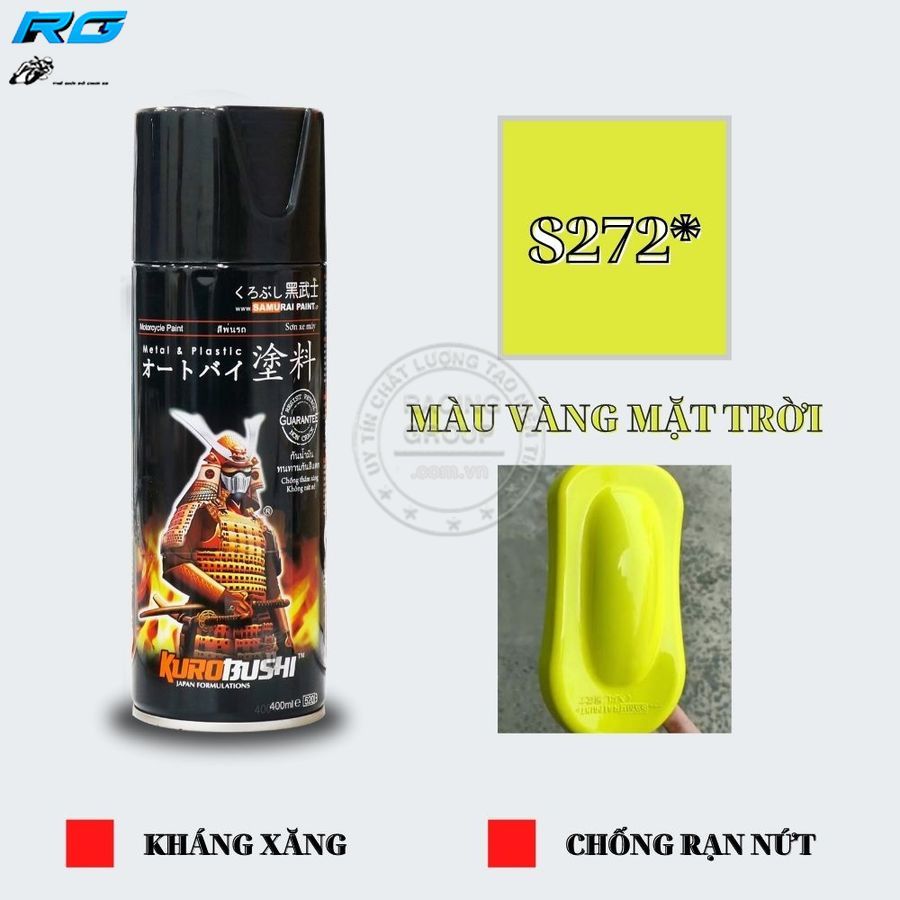 Sơn Xịt Samurai Màu Vàng Mặt Trời - Mã S272*