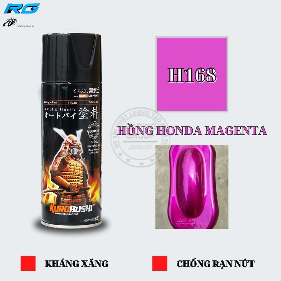 Sơn Xịt Samurai Màu Hồng Honda Magenta - Mã H168*