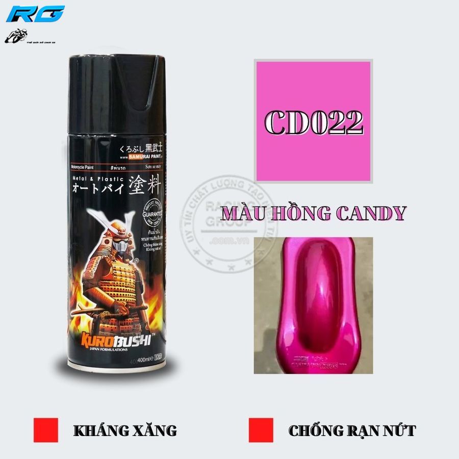 Sơn Xịt Samurai Màu Hồng Candy - Mã CD022*