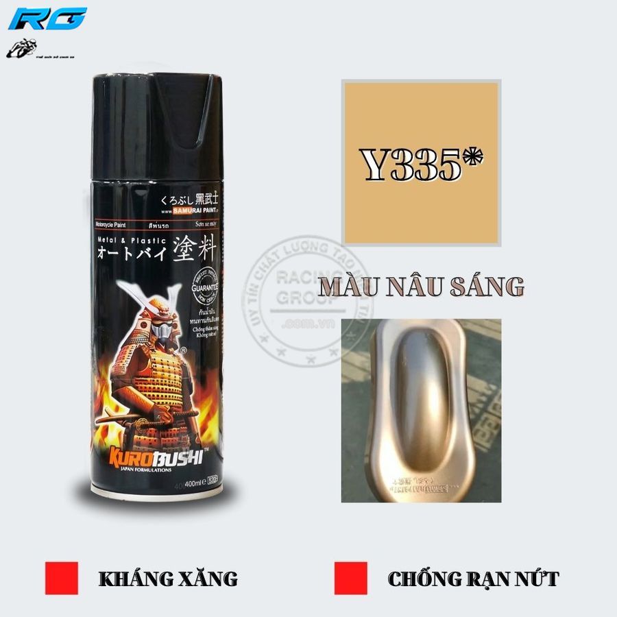 Sơn Xịt Samurai Màu Nâu Sáng - Mã Y335*