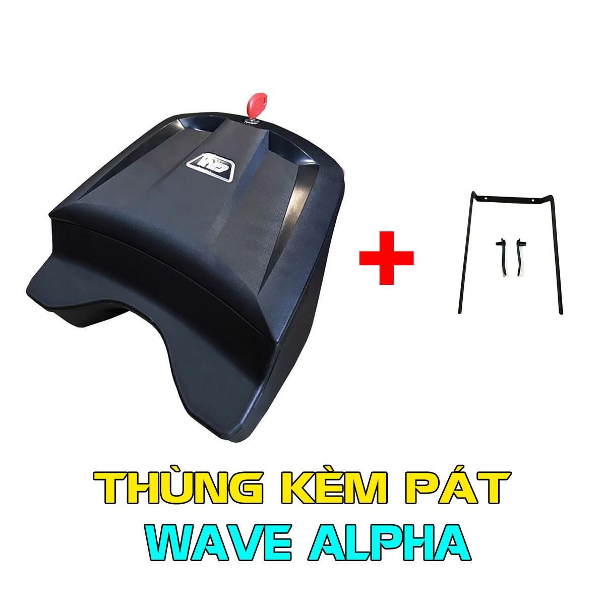 COMBO THÙNG GIỮA GIVI G12N + PÁT GẮN THÙNG GIỮA CHO XE HONDA WAVE ALPHA