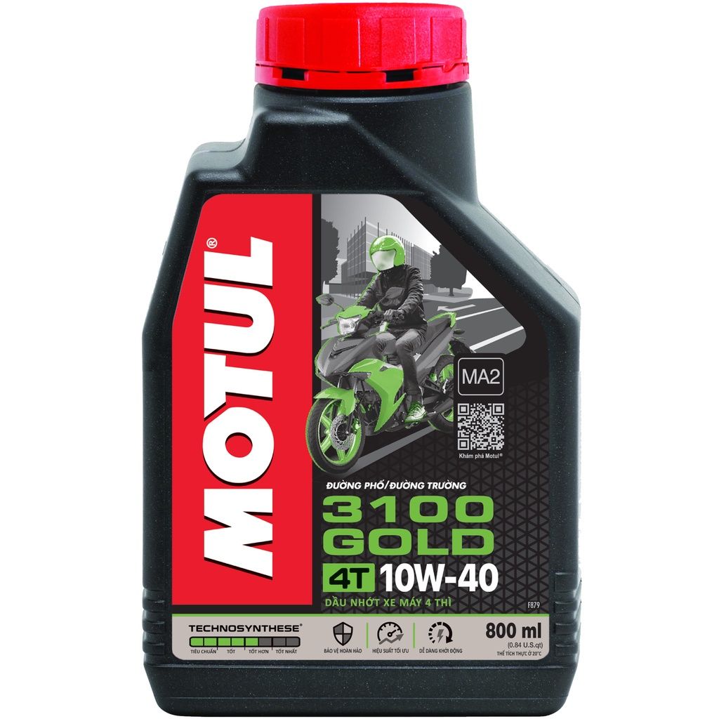 Nhớt xe số Motul 3100 Gold 10W40 0.8 lít hàng chính hãng