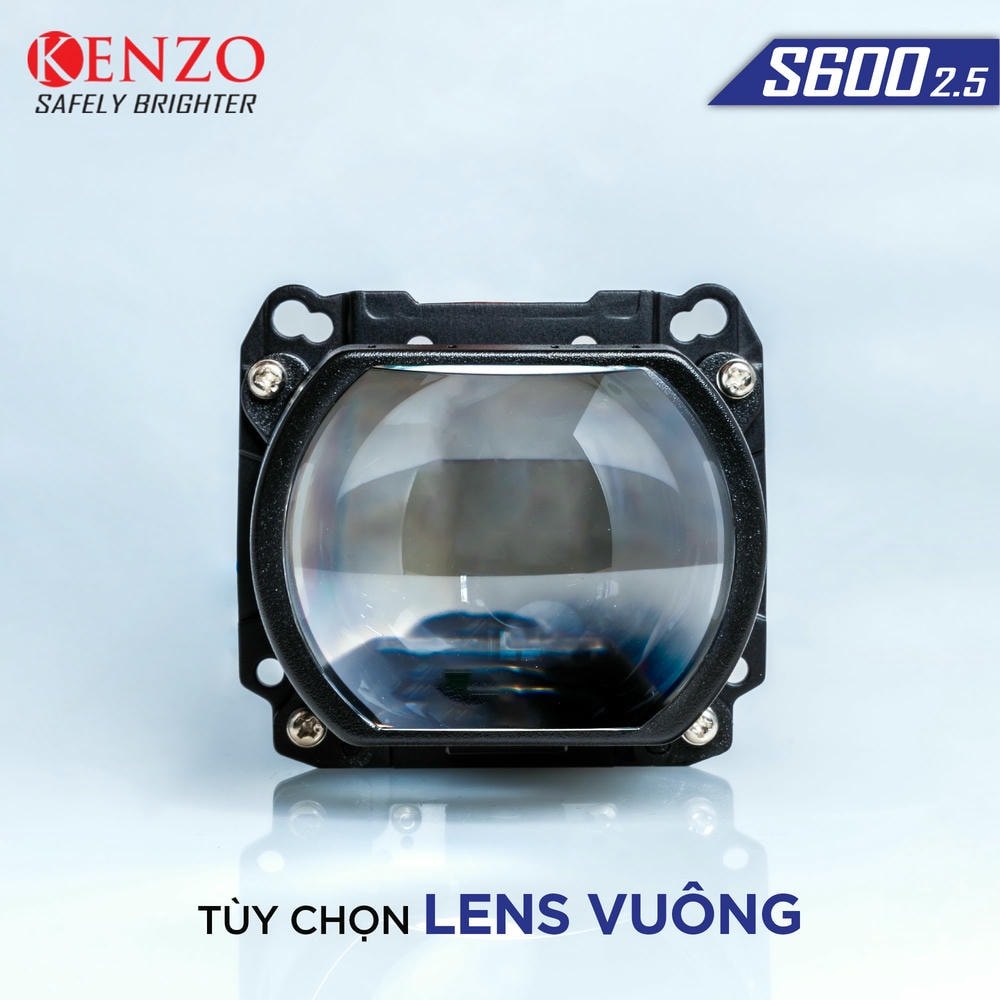 Bi Led Kenzo S600 2.5 inch Lens Vuông 65w Chống Nước, Bụi, Thoát Sáng Tốt Hàng Chính Hãng 1 Bóng