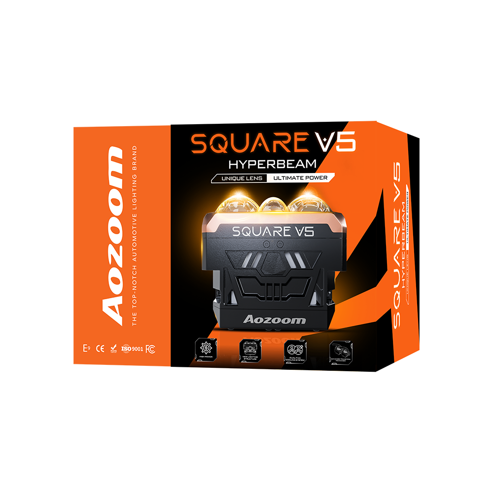 Đèn Bi Led Aozoom Square V5 Mắt Ếch Trợ Pha 90w Chính Hãng Bảo Hành 3 Năm Giá 1 Bóng