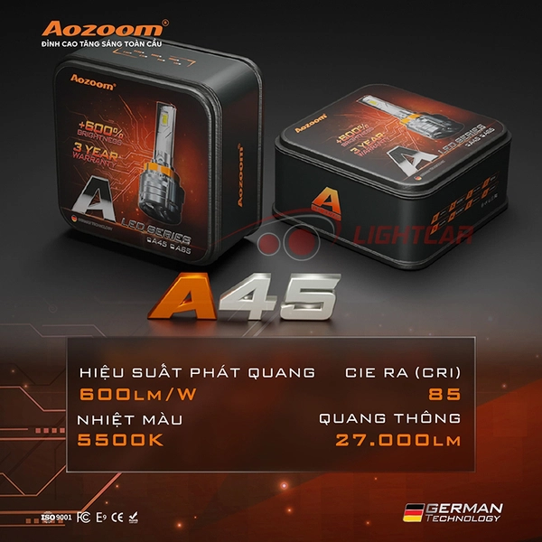 Bóng Led A45 chính hãng AOZOOM Chân H1 1 Bóng