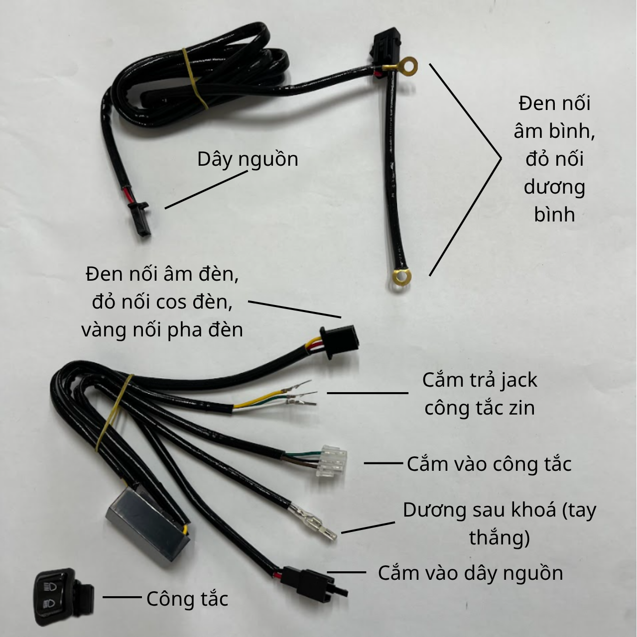 Mạch Passing Đèn Trợ Sáng, Bi Cầu Mini M10 Ultra, Z20, X100...L4 Kết Hợp Tắt Đèn Chính - Winner 150/Winner V1