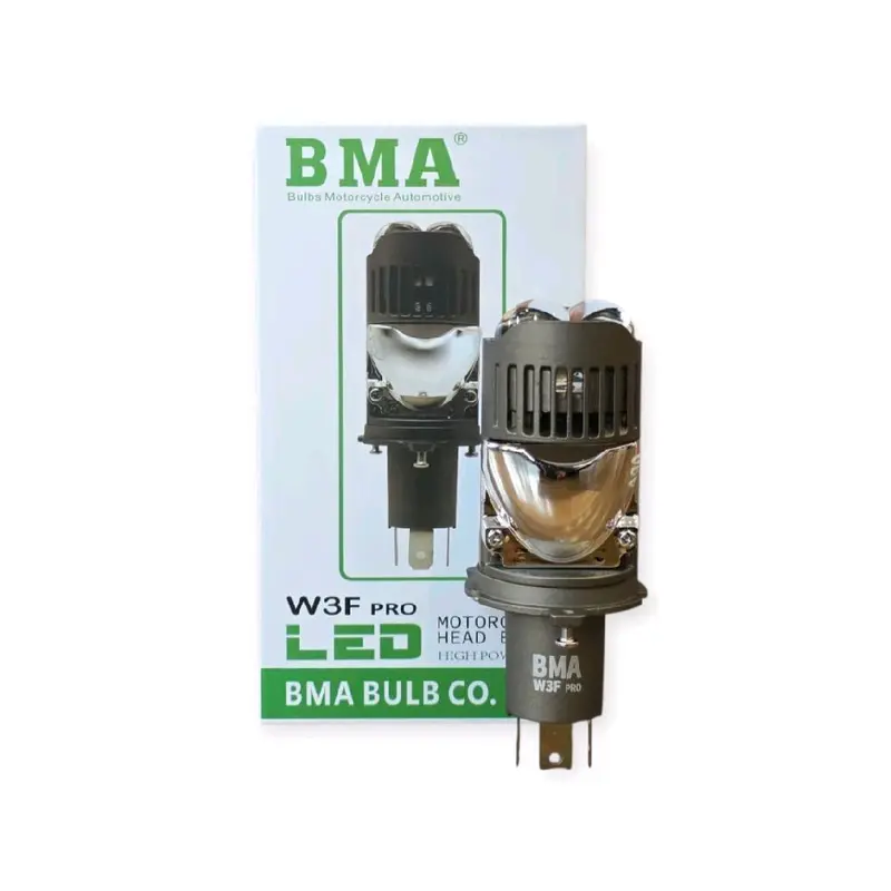 Đèn Pha Led Bi Cầu Mini BMA W3F Pro - 12V Chân H4 Gắn Xe Máy Và Ô Tô - 3 Nhiệt Màu