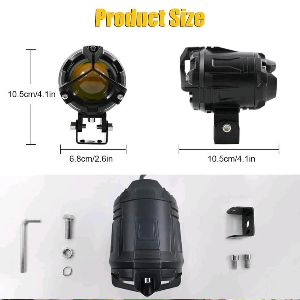 Đèn Trợ Sáng Bi Cầu S40 55W Cos Vàng Pha Trắng 1 Cái