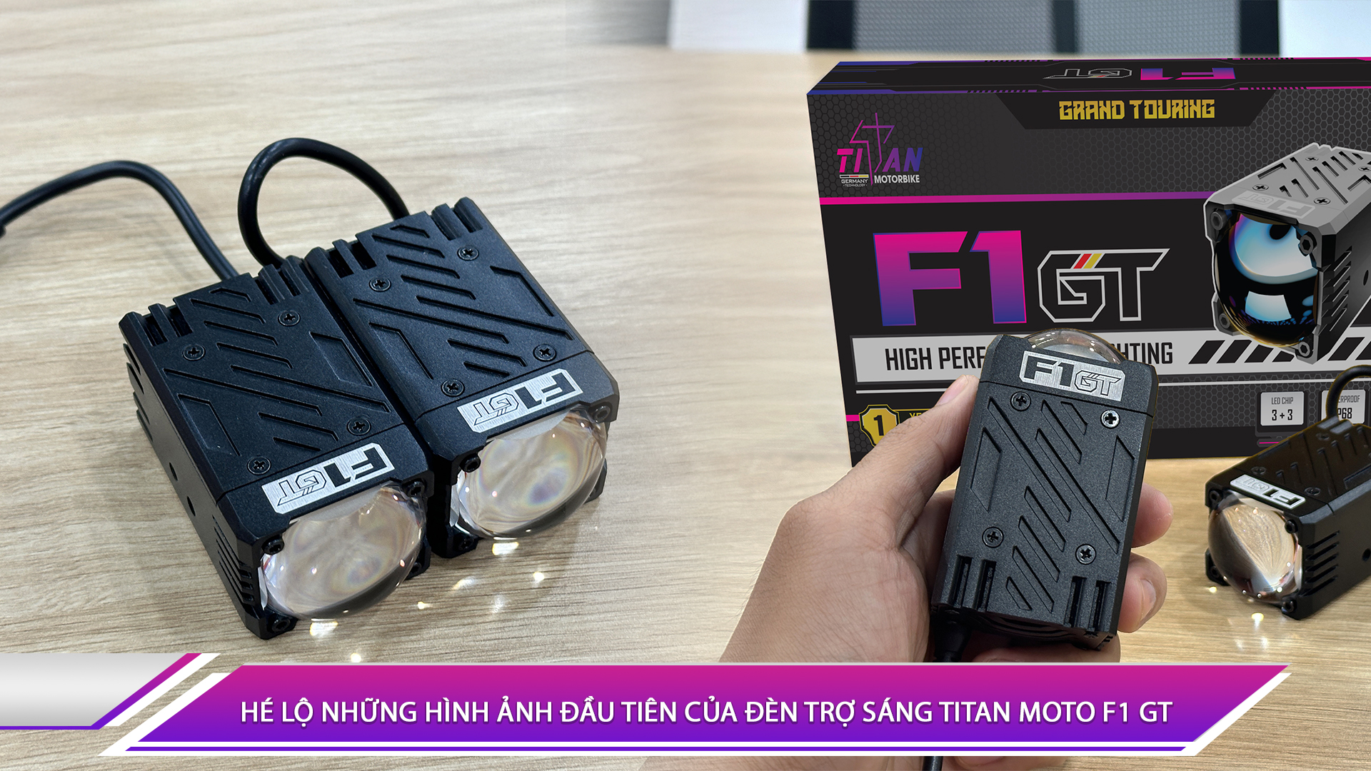 Đèn Trợ sáng mini Titan F1 GT 40w Cos Trắng Pha Vàng 6000K/3000K Bảo Hành 12 Tháng Giá 1 Đèn