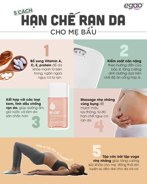 5 cách hiệu quả hạn chế rạn da cho mẹ bầu