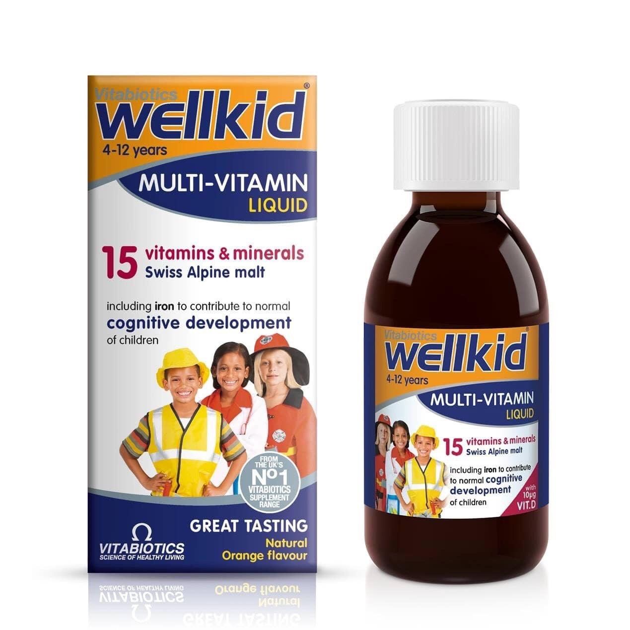 Vitamin tổng hợp Wellkid cho bé từ 4-12T 150ml (Anh)