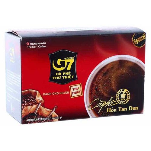 CAFE G7 hòa tan đen hộp 15 gói x 2g