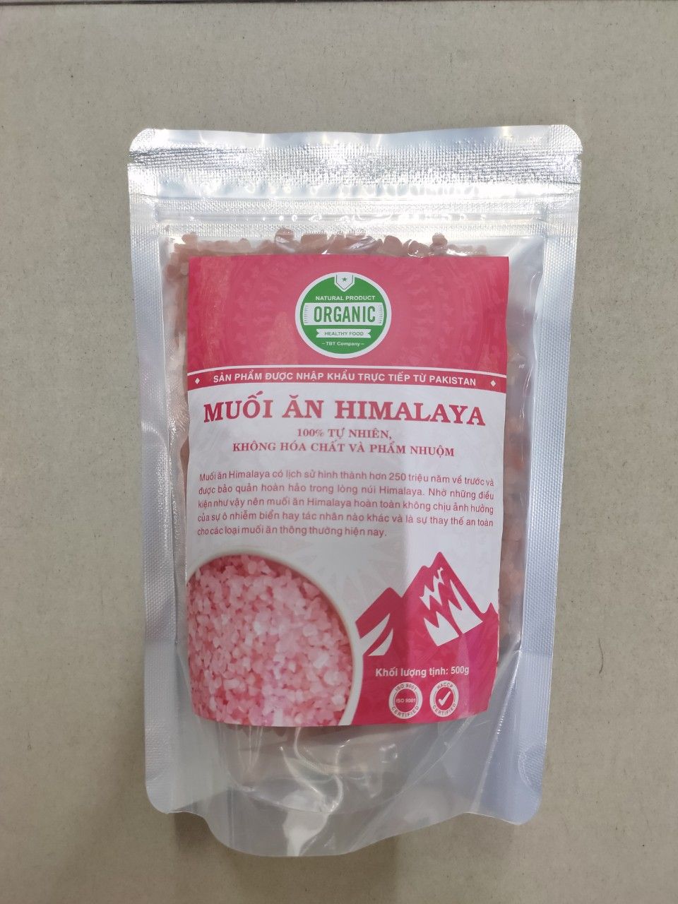 Muối ăn Himalaya hạt 0,5 kg