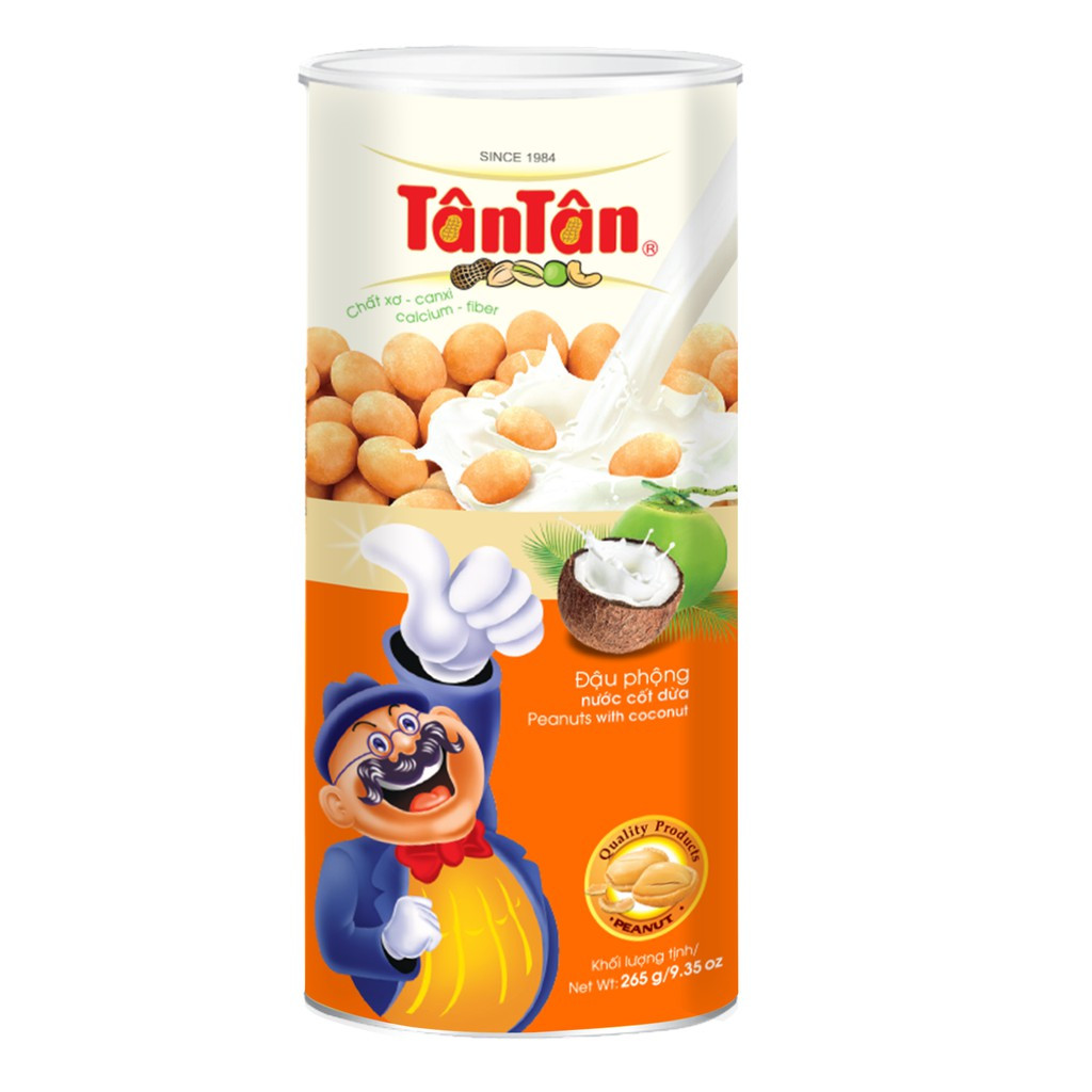 Lon đậu phộng nước cốt dừa Tân Tân 265g